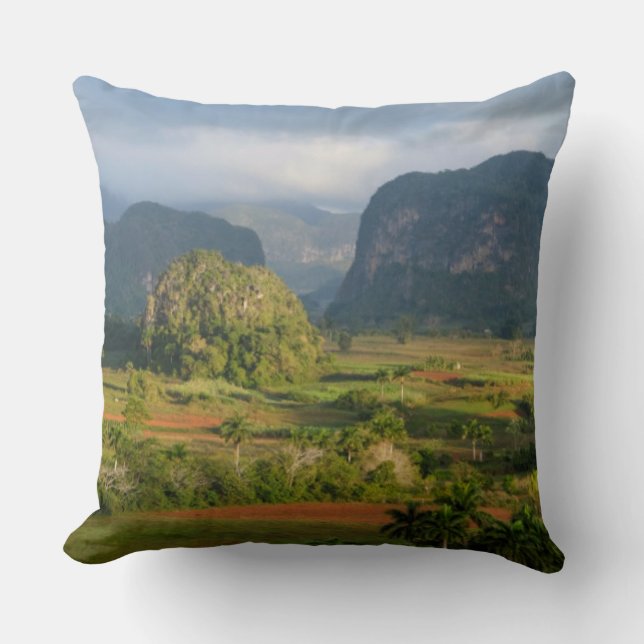 Coussin Paysage panoramique de vallée, Cuba (Recto)