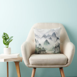 Coussin Paysage Peinture Asiatique