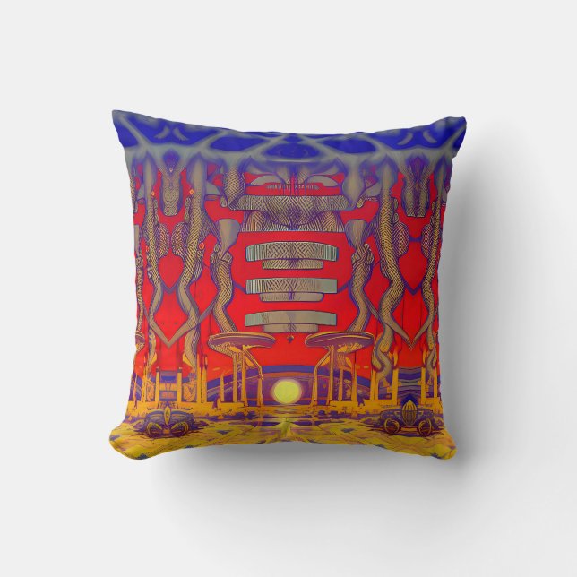 Coussin Paysage psychédélique (Recto)