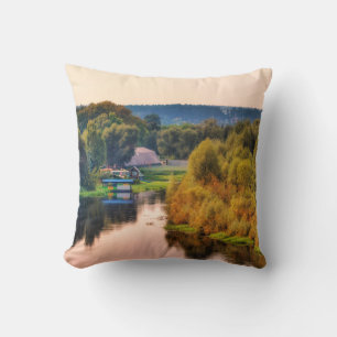Coussin Paysage rural d'automne Jeu d'oreiller