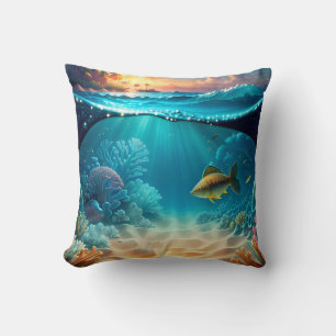 Coussin Paysage sous-marin tropical