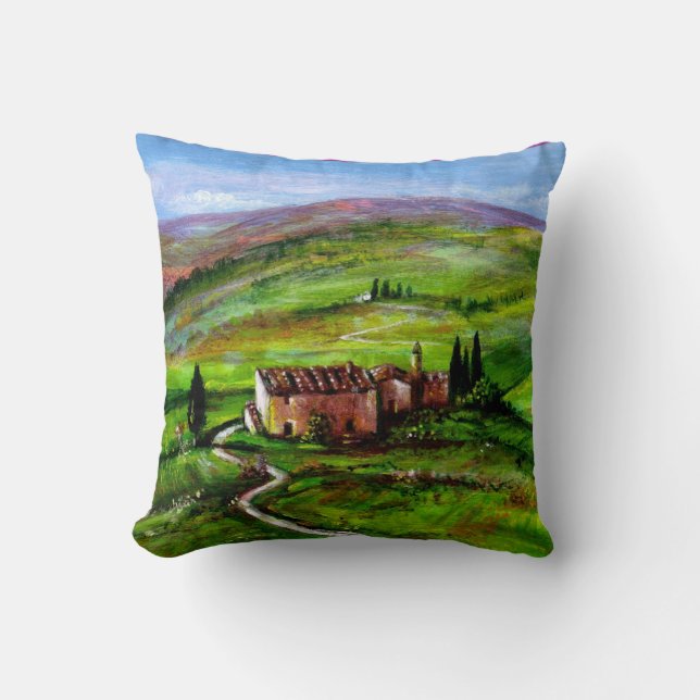 COUSSIN PAYSAGE TOSCANE AUX COLLINES VERTES (Recto)