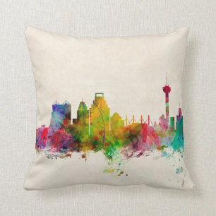 Coussin Paysage urbain d'horizon de San Antonio le Texas