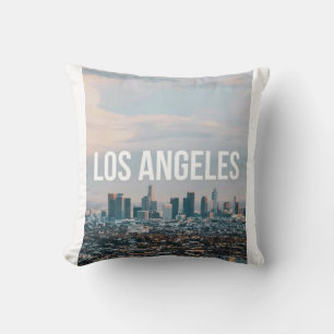 Coussin Paysage urbain rétro de Los Angeles, esthétique de