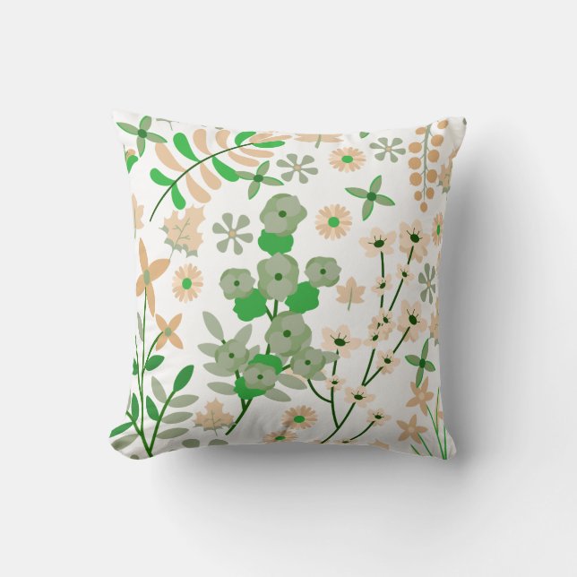 Coussin "Paysage vert" (Recto)