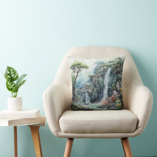 Coussin Paysage Vert Nature Asie