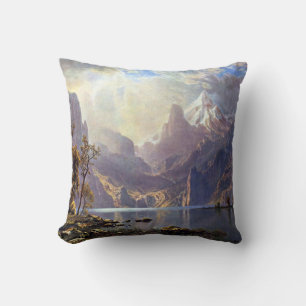 Coussin Paysage vintage, lac Tahoe par Albert Bierstadt
