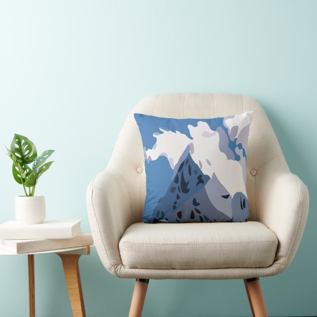 Coussin Paysages de montagnes et de pics naturels  (Chaise)