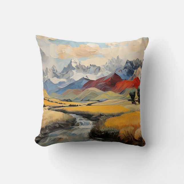 Coussin Paysages montagneux (Recto)