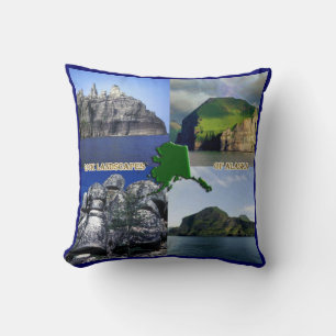 Coussin Paysages rocheux du collage de l'Alaska