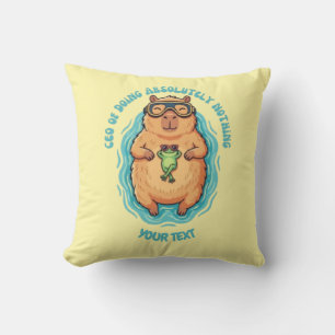 Coussin PDG drôle de Capybara de Faire Rien sur mesure