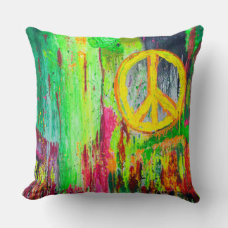 Coussin Peace in Times Carré 20 x 20 Cotton Jeu d'Oreiller
