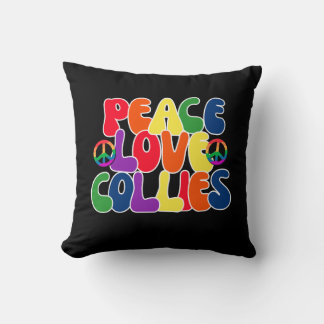Coussin Peace Love Collies Pillow