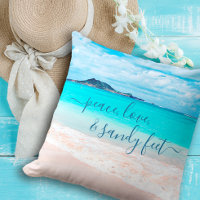 Peace Love Sandy Feet Hawaii Tropical Beach Photo
