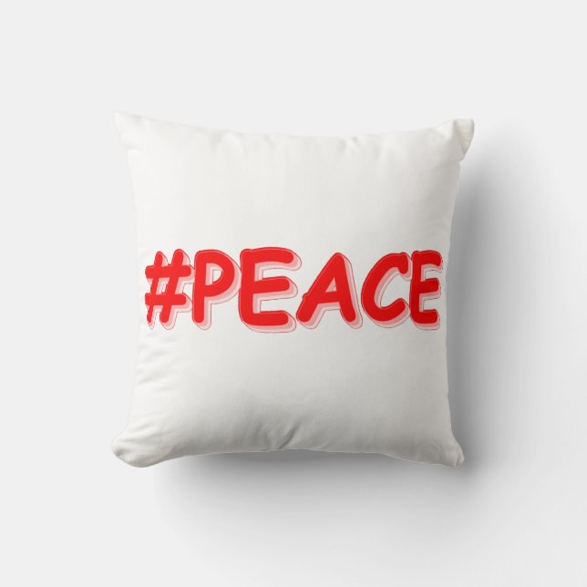 Coussin "#PEACE" Mignonne Conception. Commandez dès mainte (Recto)