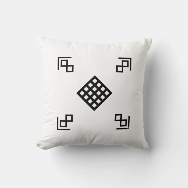 Coussin Peaceful Energy | Minimalist Tibetan Pillow Design (Recto)