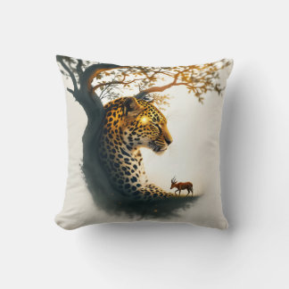 Coussin Peaceful Leopard and Duiker with Zen New Beginning