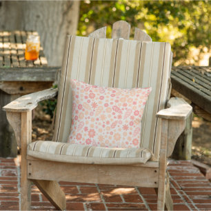 Coussin Peach Airy Fleur sauvage Meadow Motif