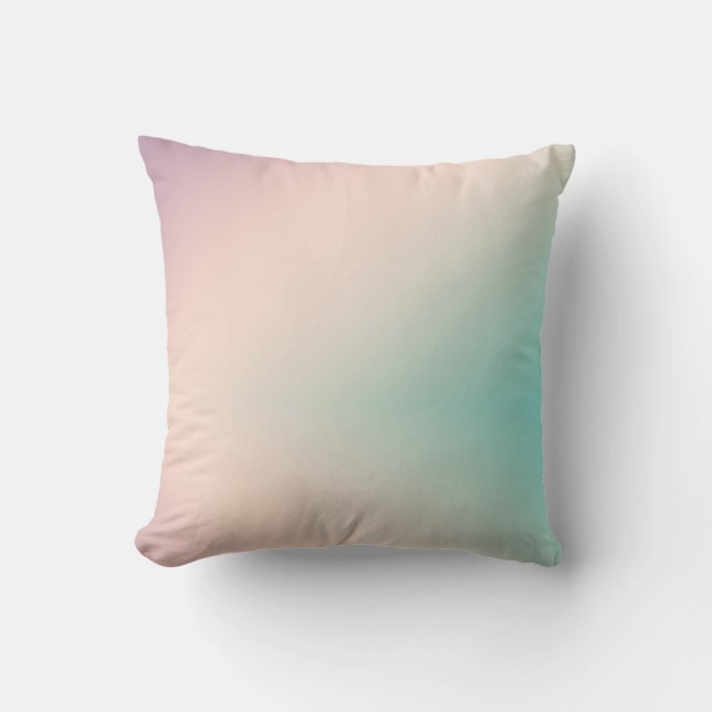 Coussin Peach Aqua Tie Dye Ombre (Recto)