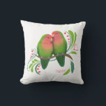 Coussin Peach Faced Inséparables<br><div class="desc">Peach Faced Inséparables avec design tourbillon</div>