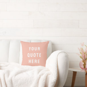 Coussin Peach Nursery Personnalisé Votre Citation Ici