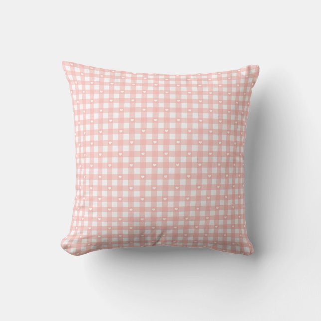Coussin Peach Orange Checks (Recto)