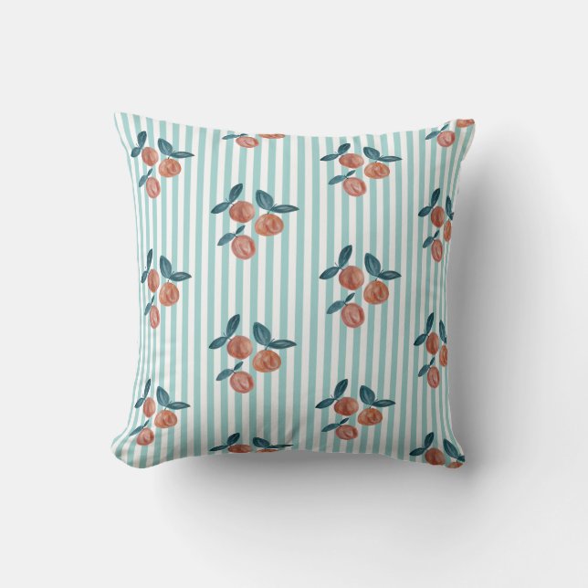 Coussin Peach Stripe Agriturismo Thlow Pillow (Recto)