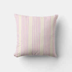 Coussin Peaches et crème cinq bandes motif