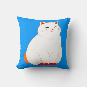 Coussin Peaches, le Chat Sourire