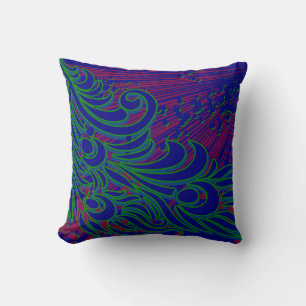 Coussin Peacock couleur plume moderne abstrait design