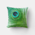 Peacock Feather Blue Green Cool artistique Abstrai