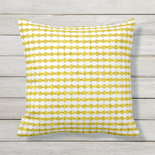 Coussin  Pearl Motif White or Parties scintillant cadeau 