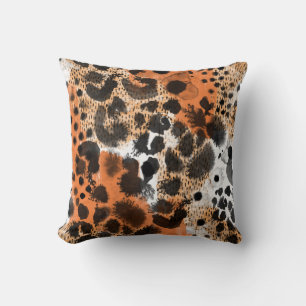 Coussin Peau animale : motif léopard créatif.