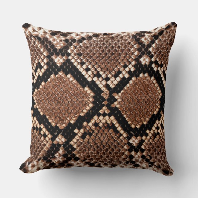 Coussin Peau de Crotale Diamondback Occidental (Recto)