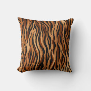 Coussin Peau de tigre : motif sans couture dessiné à la ma