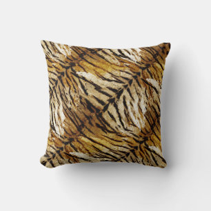 Coussin peau de tigre, stylisée, tigre, rayé, poster de