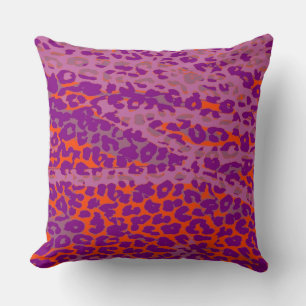 Coussin Peau Empreinte de léopard couleur rétro #16
