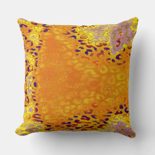 Coussin Peau Empreinte de léopard couleur rétro #5