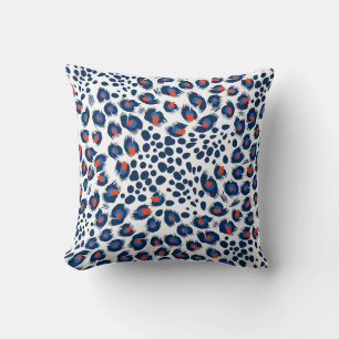 Coussin Peau léopard : motif vintage sans soudure.