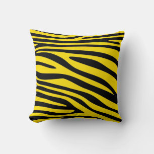 Coussin Peau Poster de animal noire et jaune de Zebra