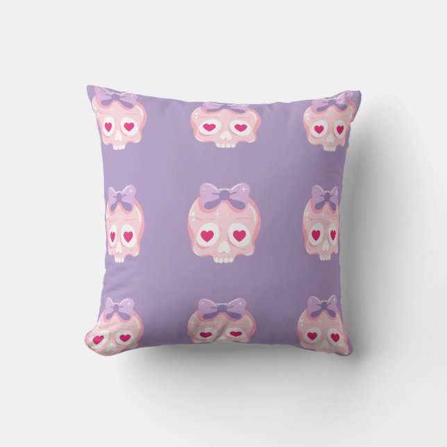 Coussin Peau rose et violet pastel personnalisé (Recto)