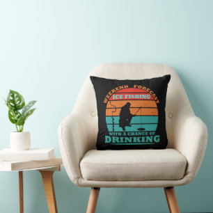 Coussin Pêche à la glace drôle