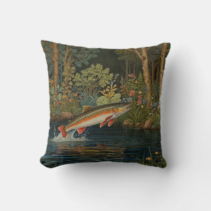 Coussin Pêche à la mouche rustique