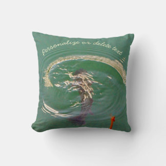 Coussin Pêche à la mouche truite arc-en-ciel colorée bleue