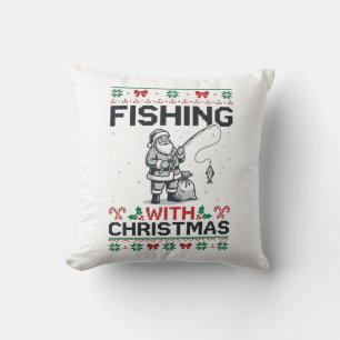 Coussin Pêche avec la fête de Noël Santa