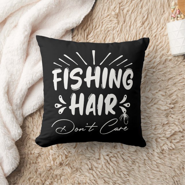 Coussin Pêche Cheveux S'en Fout Extérieur Pêcheur Cool (Couverture)