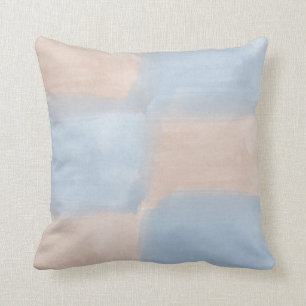 Coussin Pêche et aquarelle bleue
