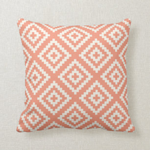 Coussin Pêche et crème de motif de Gemetric