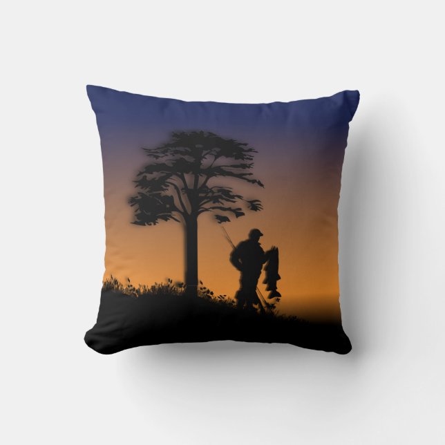 Coussin Pêcheur au Crépuscule (Recto)