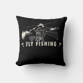 Coussin Pêcheur-cadeau de pêche à la truite Brown Brook